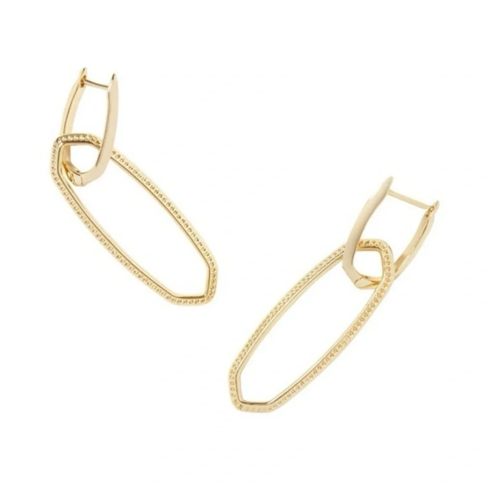 Kendra Scott Etta Open Frame 14K Gold Over Brass Statement Earrings - Gold
NWT - Picture 6 of 6